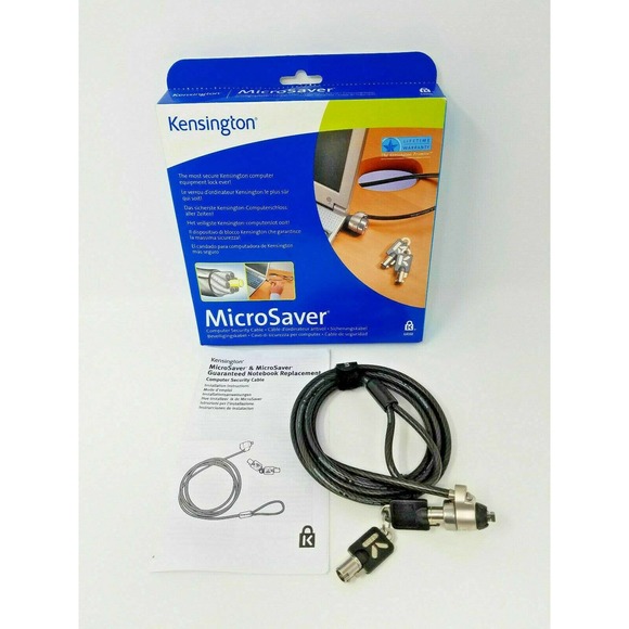 Microsaver Keyed Ultra Laptop Lock, 6 Ft. Steel Cable, Two Keys Kensington 6406 - Picture 1 of 5